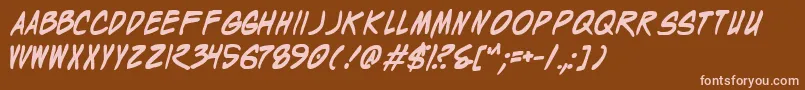 Wyldb Font – Pink Fonts on Brown Background