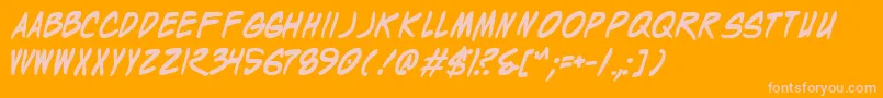 Wyldb Font – Pink Fonts on Orange Background