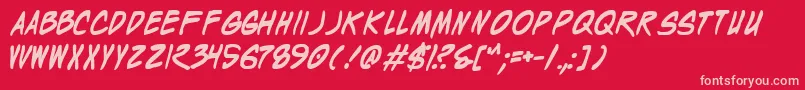 En savoir plus sur la police Wyldb Police Wyldb – polices roses sur fond rouge