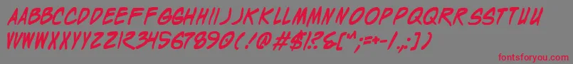 Wyldb Font – Red Fonts on Gray Background