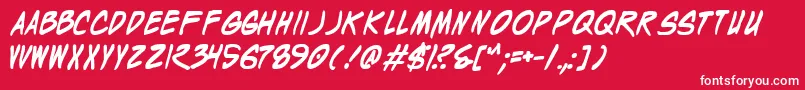 Wyldb Font – White Fonts on Red Background