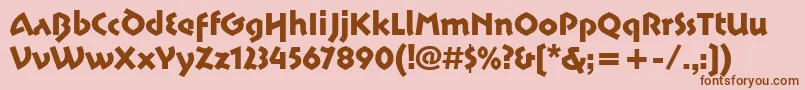 MotterSpartaitcTt Font – Brown Fonts on Pink Background
