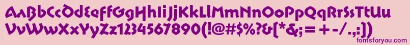 MotterSpartaitcTt Font – Purple Fonts on Pink Background