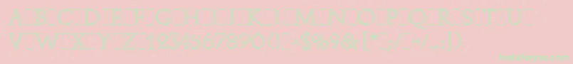 AugusteaOpenLetPlain.1.0 Font – Green Fonts on Pink Background