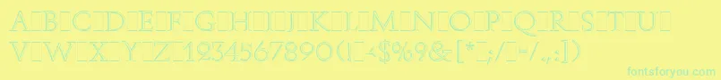 AugusteaOpenLetPlain.1.0 Font – Green Fonts on Yellow Background
