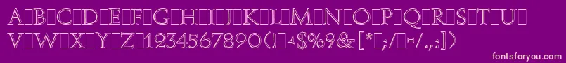 AugusteaOpenLetPlain.1.0 Font – Pink Fonts on Purple Background