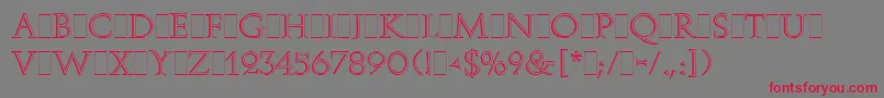 AugusteaOpenLetPlain.1.0 Font – Red Fonts on Gray Background