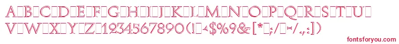 AugusteaOpenLetPlain.1.0 Font – Red Fonts on White Background
