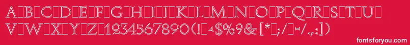 AugusteaOpenLetPlain.1.0 Font – White Fonts on Red Background