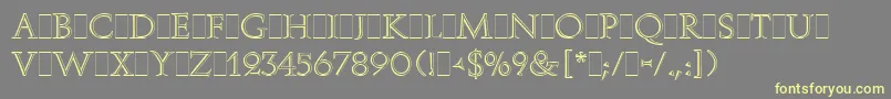 AugusteaOpenLetPlain.1.0 Font – Yellow Fonts on Gray Background