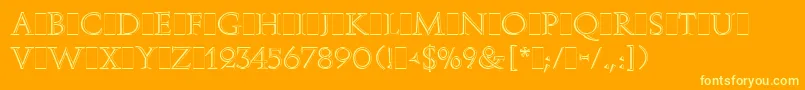 AugusteaOpenLetPlain.1.0 Font – Yellow Fonts on Orange Background
