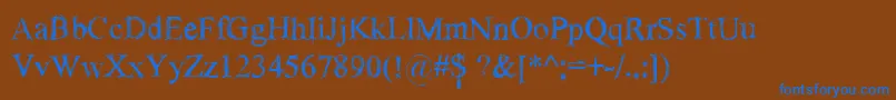 SketchytimesB Font – Blue Fonts on Brown Background