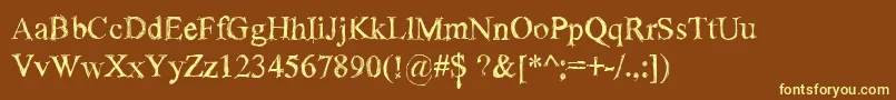 SketchytimesB Font – Yellow Fonts on Brown Background