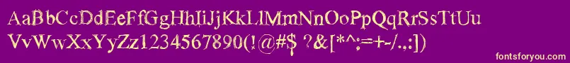 SketchytimesB Font – Yellow Fonts on Purple Background