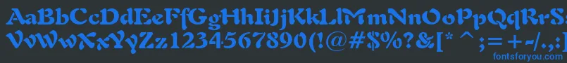 Freeform721BlackBt Font – Blue Fonts on Black Background