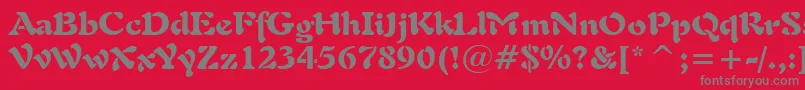 Freeform721BlackBt Font – Gray Fonts on Red Background