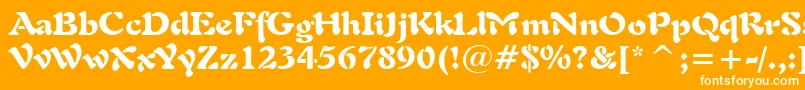 Freeform721BlackBt Font – White Fonts on Orange Background