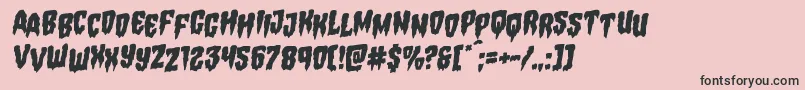 Hemogoblinstagrotal-Schriftart – Schwarze Schriften auf rosa Hintergrund