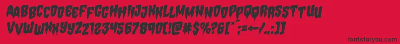 Hemogoblinstagrotal Font – Black Fonts on Red Background
