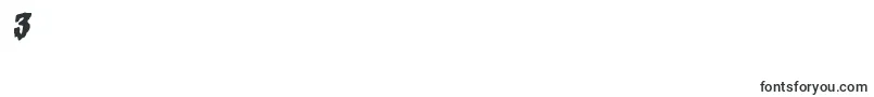 Hemogoblinstagrotal-Schriftart – Schriften für die Ziffer 3