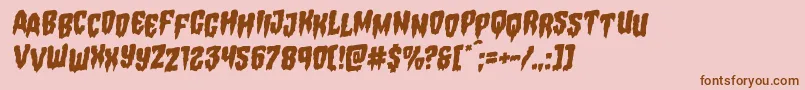 Hemogoblinstagrotal Font – Brown Fonts on Pink Background