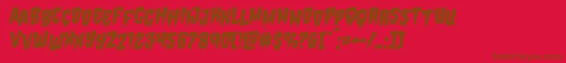 Hemogoblinstagrotal Font – Brown Fonts on Red Background