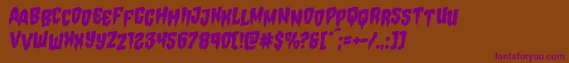Hemogoblinstagrotal Font – Purple Fonts on Brown Background