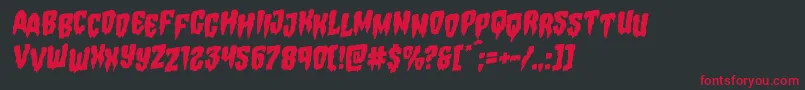 フォントHemogoblinstagrotal – 黒い背景に赤い文字