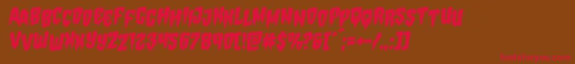 Hemogoblinstagrotal Font – Red Fonts on Brown Background
