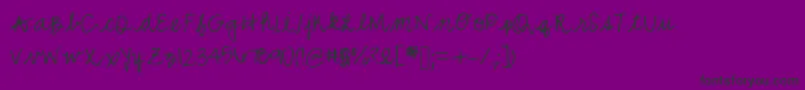 Mwcurly Font – Black Fonts on Purple Background