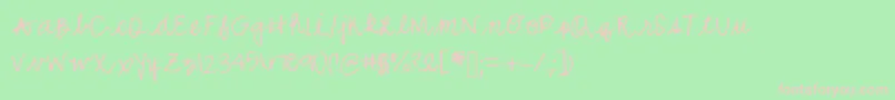 Mwcurly Font – Pink Fonts on Green Background