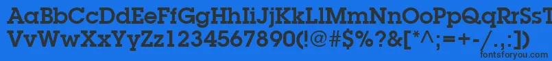 ItcLubalinGraphLtDemi Font – Black Fonts on Blue Background