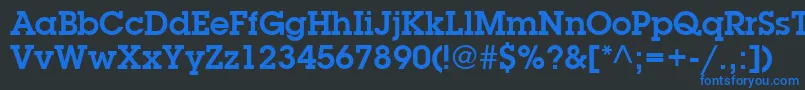 ItcLubalinGraphLtDemi Font – Blue Fonts on Black Background