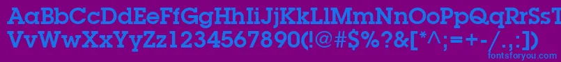 ItcLubalinGraphLtDemi Font – Blue Fonts on Purple Background