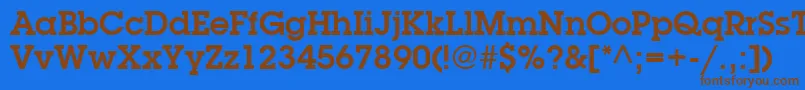 ItcLubalinGraphLtDemi Font – Brown Fonts on Blue Background