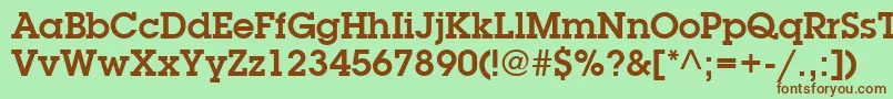 ItcLubalinGraphLtDemi Font – Brown Fonts on Green Background