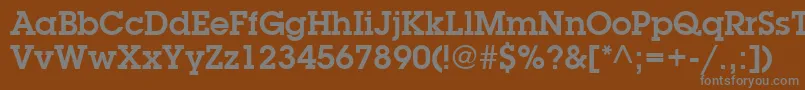 ItcLubalinGraphLtDemi Font – Gray Fonts on Brown Background