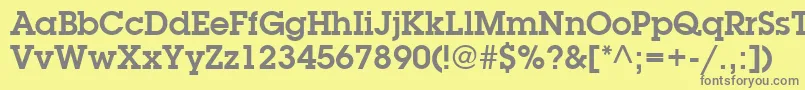 ItcLubalinGraphLtDemi Font – Gray Fonts on Yellow Background