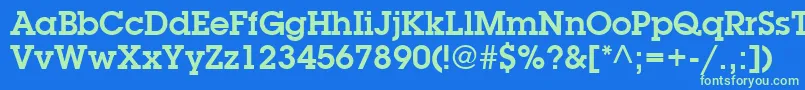 ItcLubalinGraphLtDemi Font – Green Fonts on Blue Background