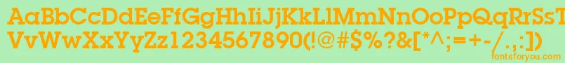 ItcLubalinGraphLtDemi Font – Orange Fonts on Green Background