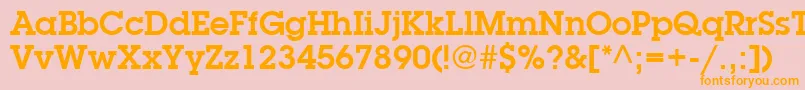 ItcLubalinGraphLtDemi Font – Orange Fonts on Pink Background