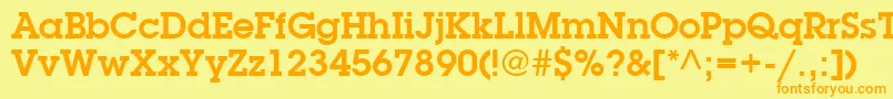 ItcLubalinGraphLtDemi Font – Orange Fonts on Yellow Background
