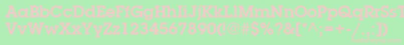 ItcLubalinGraphLtDemi Font – Pink Fonts on Green Background