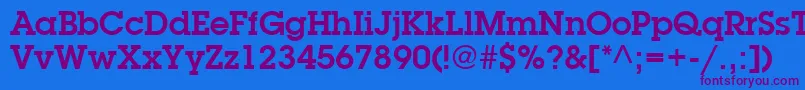 ItcLubalinGraphLtDemi Font – Purple Fonts on Blue Background