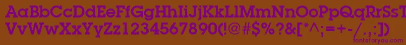 ItcLubalinGraphLtDemi Font – Purple Fonts on Brown Background