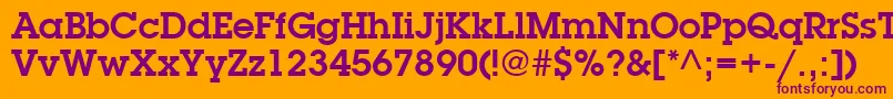ItcLubalinGraphLtDemi Font – Purple Fonts on Orange Background