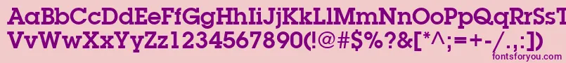 ItcLubalinGraphLtDemi Font – Purple Fonts on Pink Background