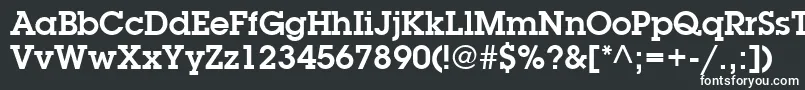 Шрифт ItcLubalinGraphLtDemi – белые шрифты на чёрном фоне