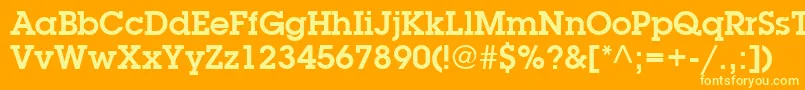 ItcLubalinGraphLtDemi Font – Yellow Fonts on Orange Background