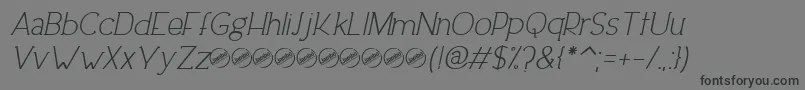 DowntownEleganceItalic Font – Black Fonts on Gray Background